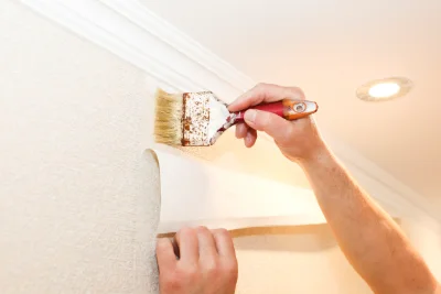 Pose de papier peint à la Chapelle-Baloue — revêtements muraux et toiles de verre